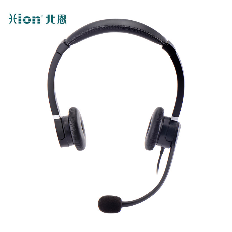 北恩（HION）FOR900D 头戴式双耳话务耳机/客服中心/在线教育培训/降噪坐席耳麦-水晶头+调音量+闭音(B4.1)