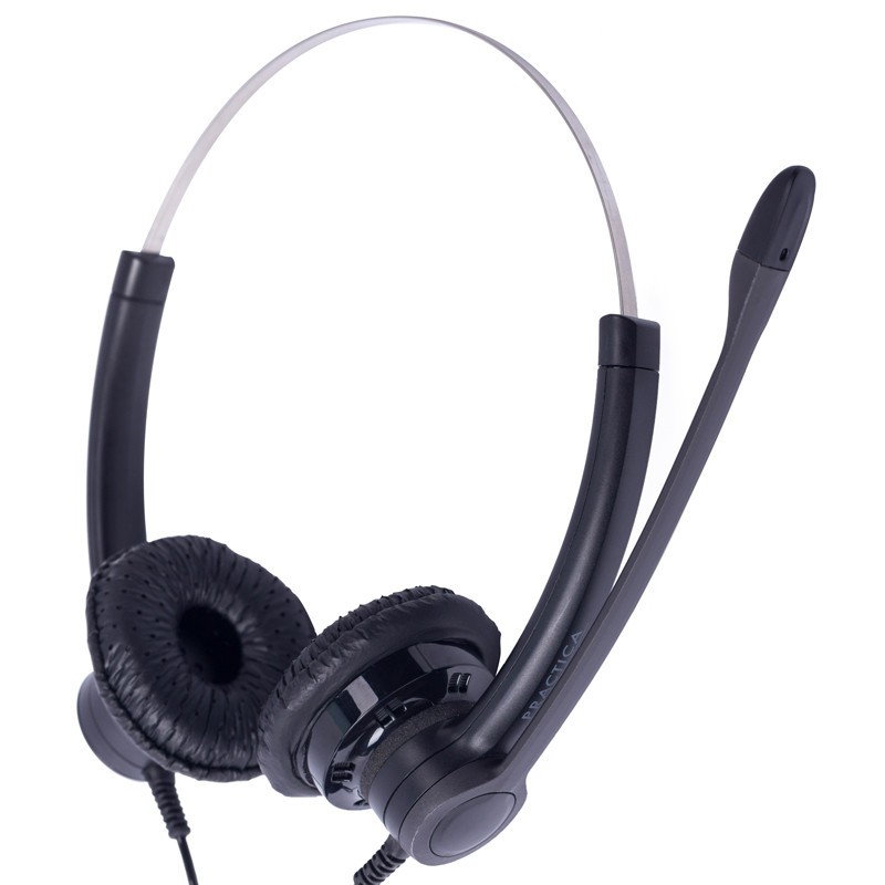 缤特力（Plantronics）SP12-RJ9 水晶头电话耳机/呼叫中心耳麦/电销话务员耳麦/双耳