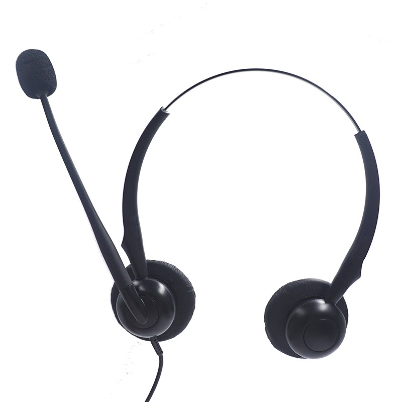 缤特力（Plantronics）SP8-3.5mm头戴式呼叫中心话务耳机 客服办公降噪耳麦 适用于PC电脑(2*3.5mm双插头)
