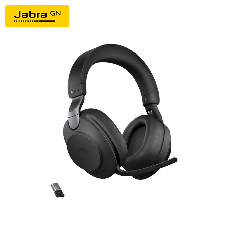 捷波朗(Jabra) Evolve2 85腾讯会议认证 立体声降噪商务无线蓝牙耳机 黑色 UC Stereo 统一认证/MS Stereo 微软认证