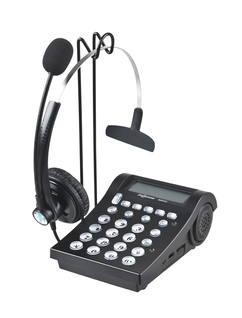 Beien贝恩BN220  话务耳机和拨号盘套装 外呼办公专用电话耳麦组合